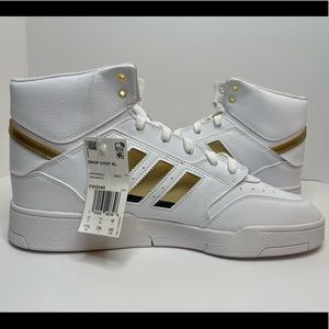 Adidas Originals Drop Step XL High Top White Gold Sneaker FW2040 Men's Size 11.5